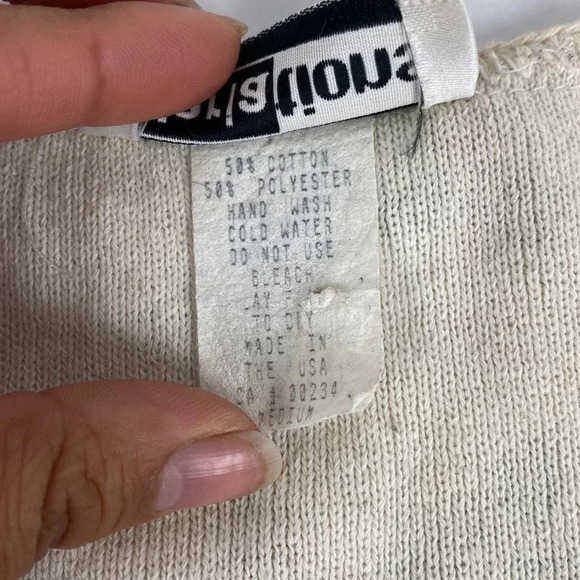 2/$25Vintage Floral the neck button up slouchy cream neutral cardigan sz medium - Picture 6 of 12